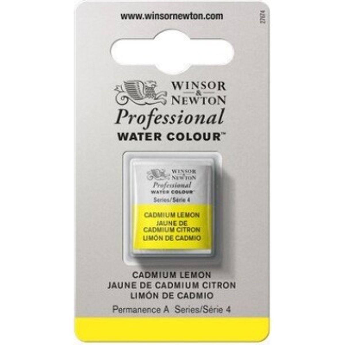 Winsor & Newton - Akvarelfarve 1/2 Pan - Cadmium Lemon