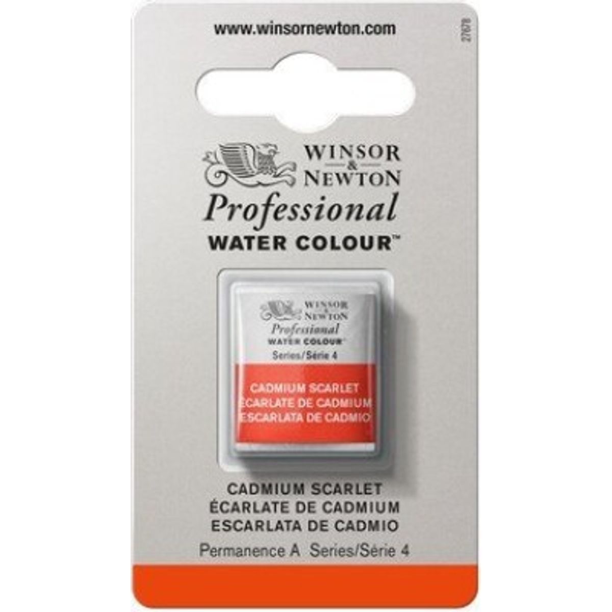 Winsor & Newton - Akvarelfarve 1/2 Pan - Cadmium Scarlet