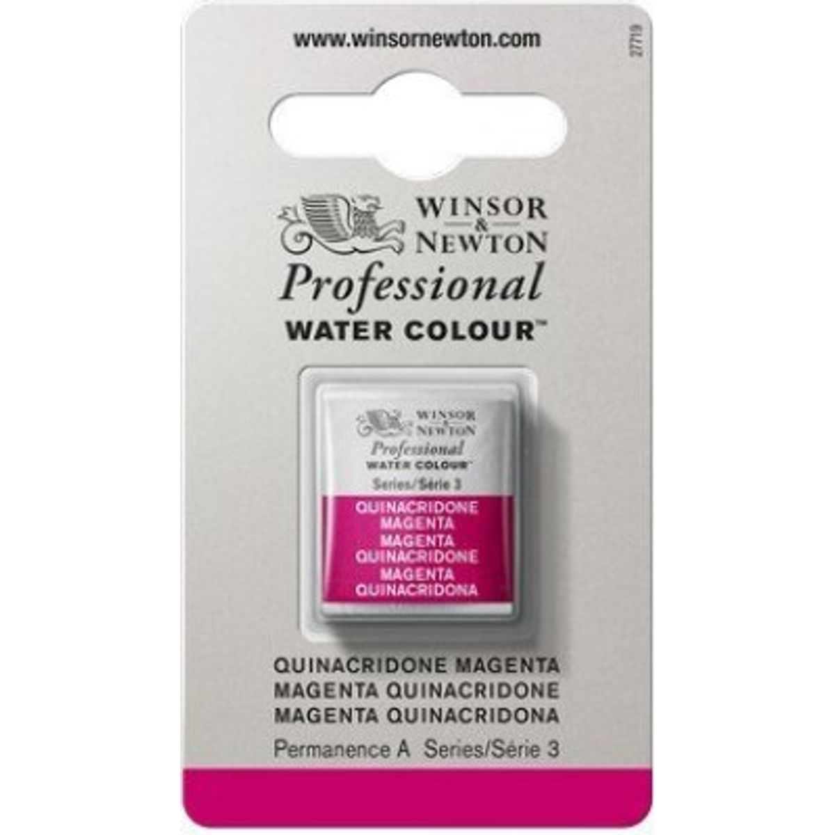 Winsor & Newton - Akvarelfarve 1/2 Pan - Quinacridone Magenta