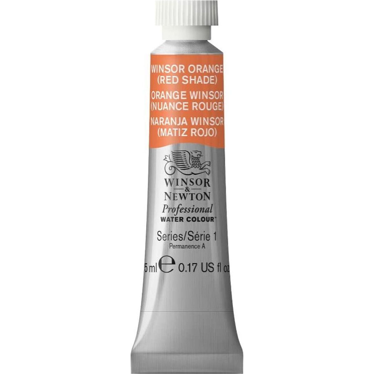 Winsor & Newton - Akvarelfarve - Winsor Orange - Red Shade 5 Ml