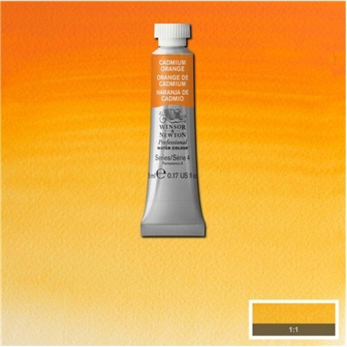 Winsor & Newton - Akvarelfarve - Cadmium Orange 5 Ml