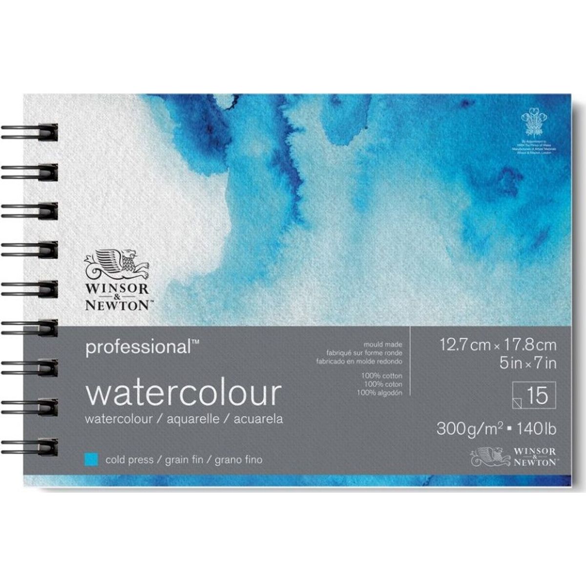 Akvarelpapir - Bomuld - 300 G - 15 Sider - Winsor & Newton