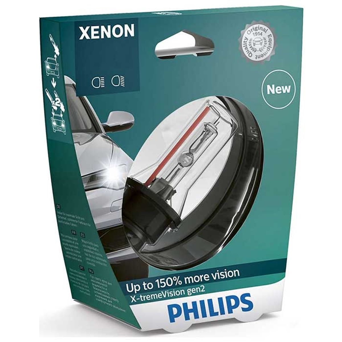 Philips D1S X-TREMEVISION XENON 150% PÆRE