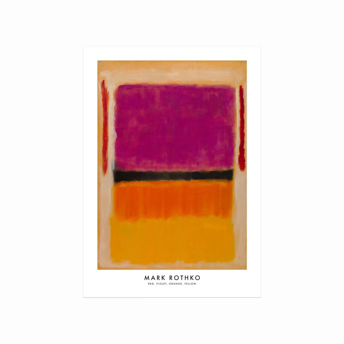 Mark Rothko plakat (Red, violet, orange, yellow)