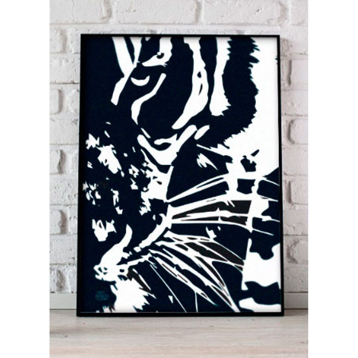 Plakat med tigerøje - 70 x 100 cm - Kr. 349,-