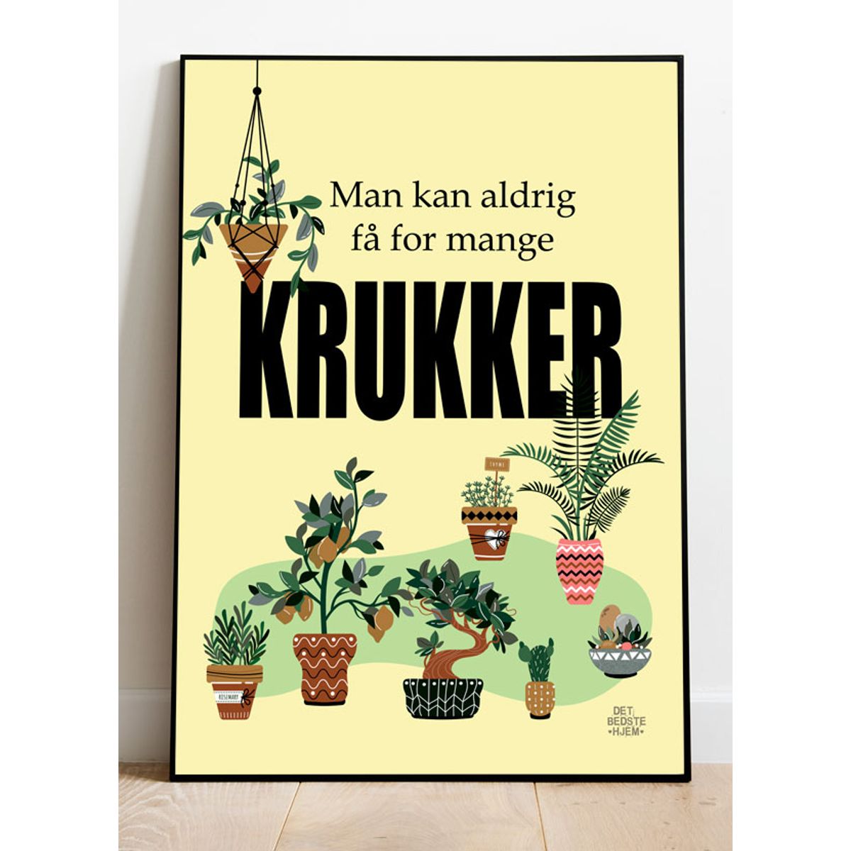 Man kan aldrig få for mange krukker-plakat - Download PDF og print selv i mange formater kr. 299