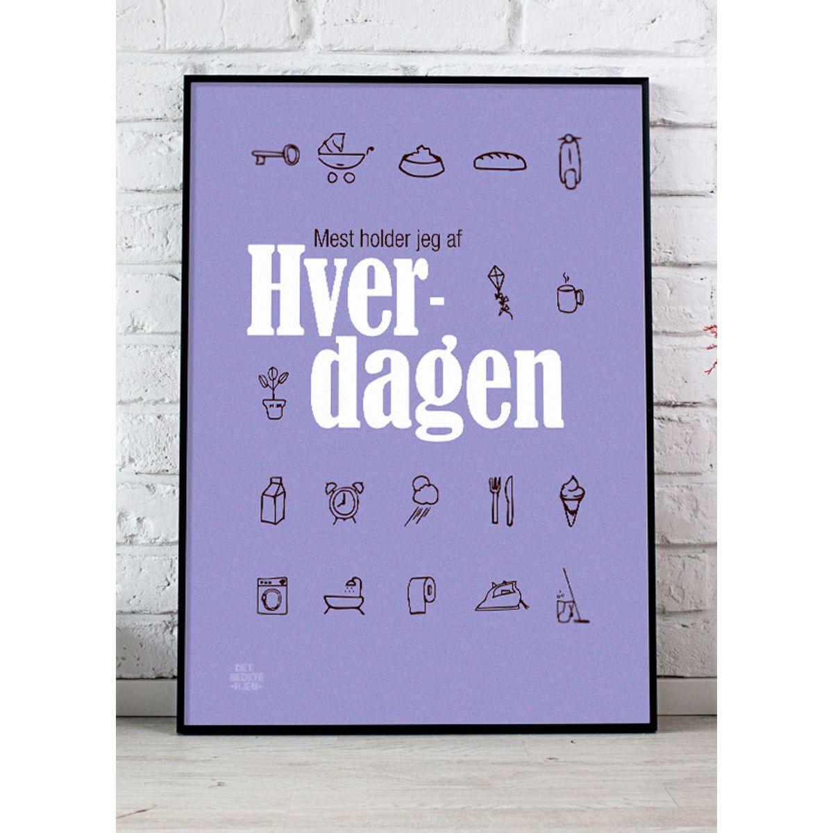 Hverdagen-plakat (lilla) - 21 x 29,7 (A4) Kr. 199,-