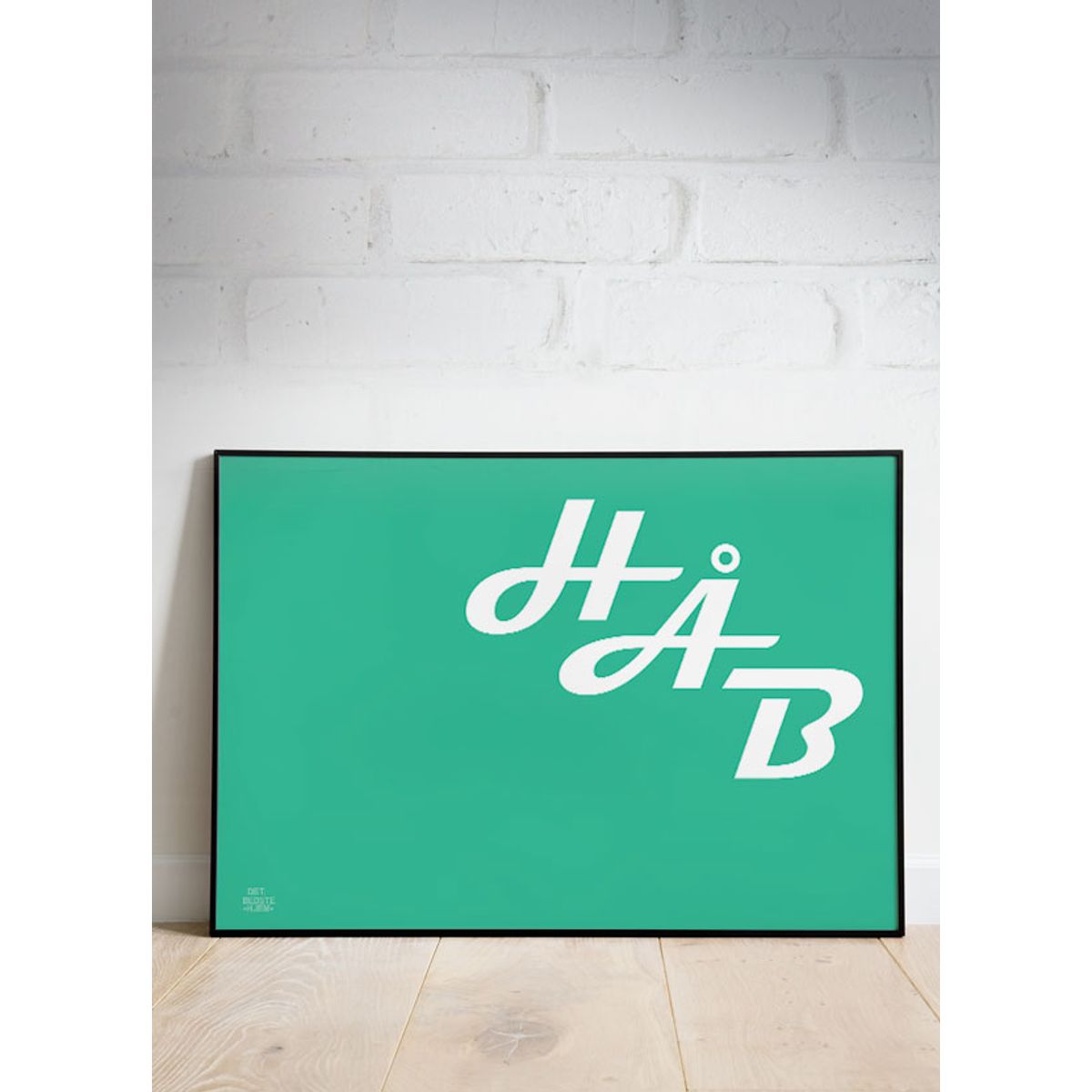 Håb-plakat - grøn (vandret) - 40 x 30 cm - Kr. 219,-