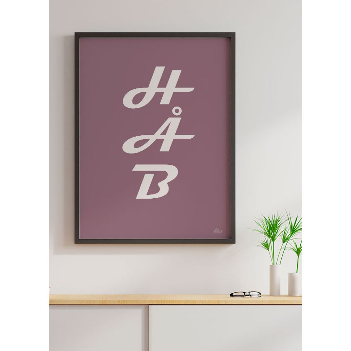 Håb-plakat - rosa - 50 x 70 cm - Kr. 279,-