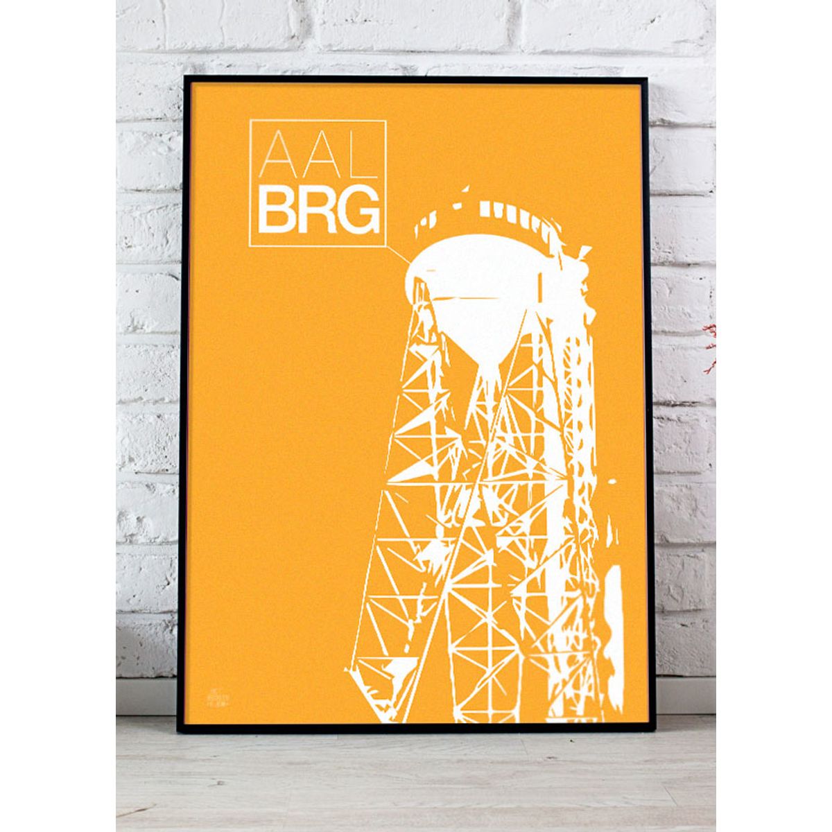 Aalborg-plakat med Aalborg tårnet (stor) - 70 x 100 cm - Kr. 349,-