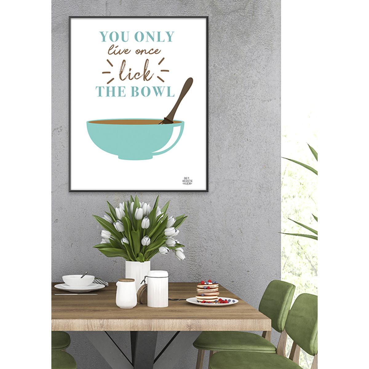 Serie#2_Lick the bowl-plakat - 50 x 70 cm - Kr. 279,-