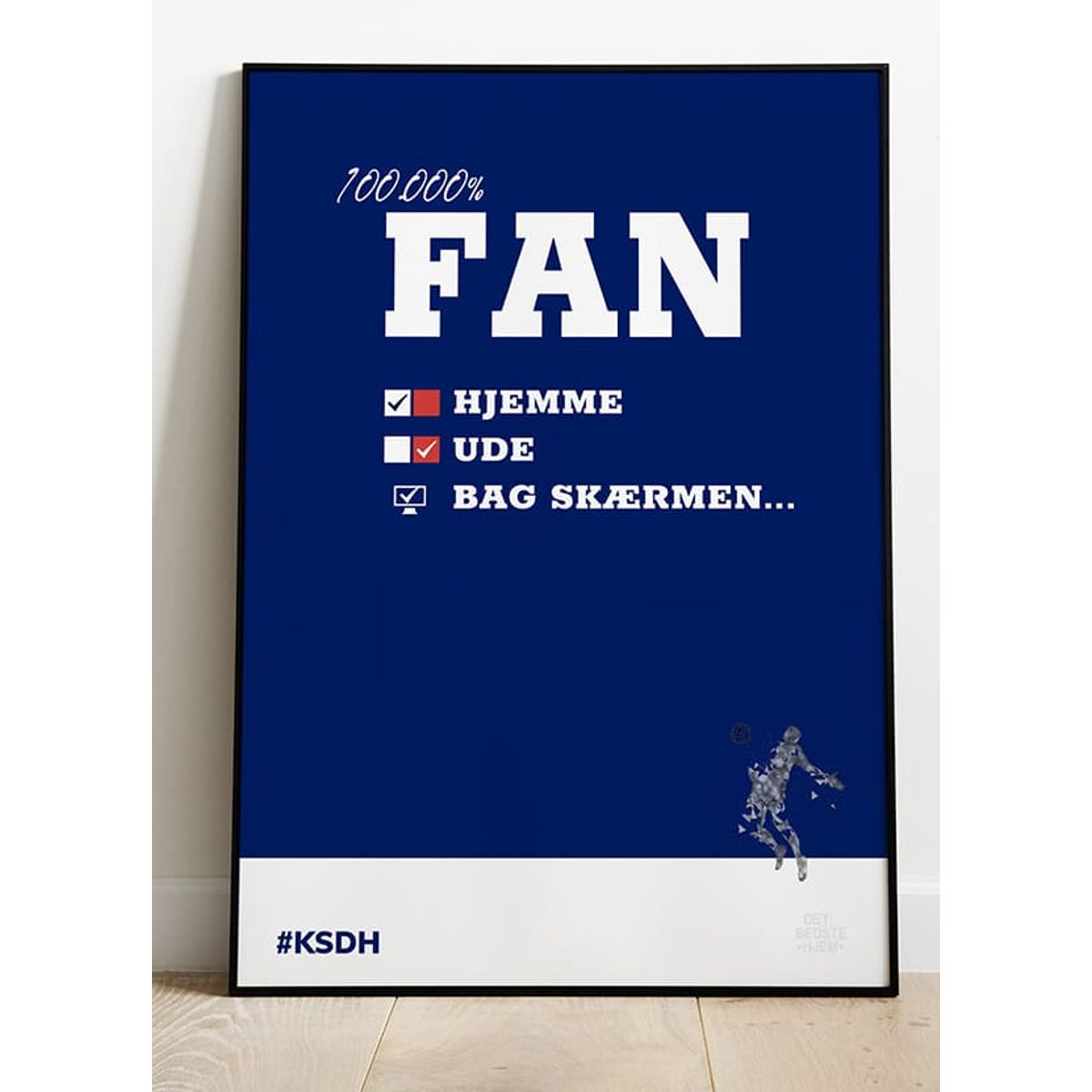 Kom så de hviiie-fan-plakat - 50 x 70 cm - Kr. 279,-