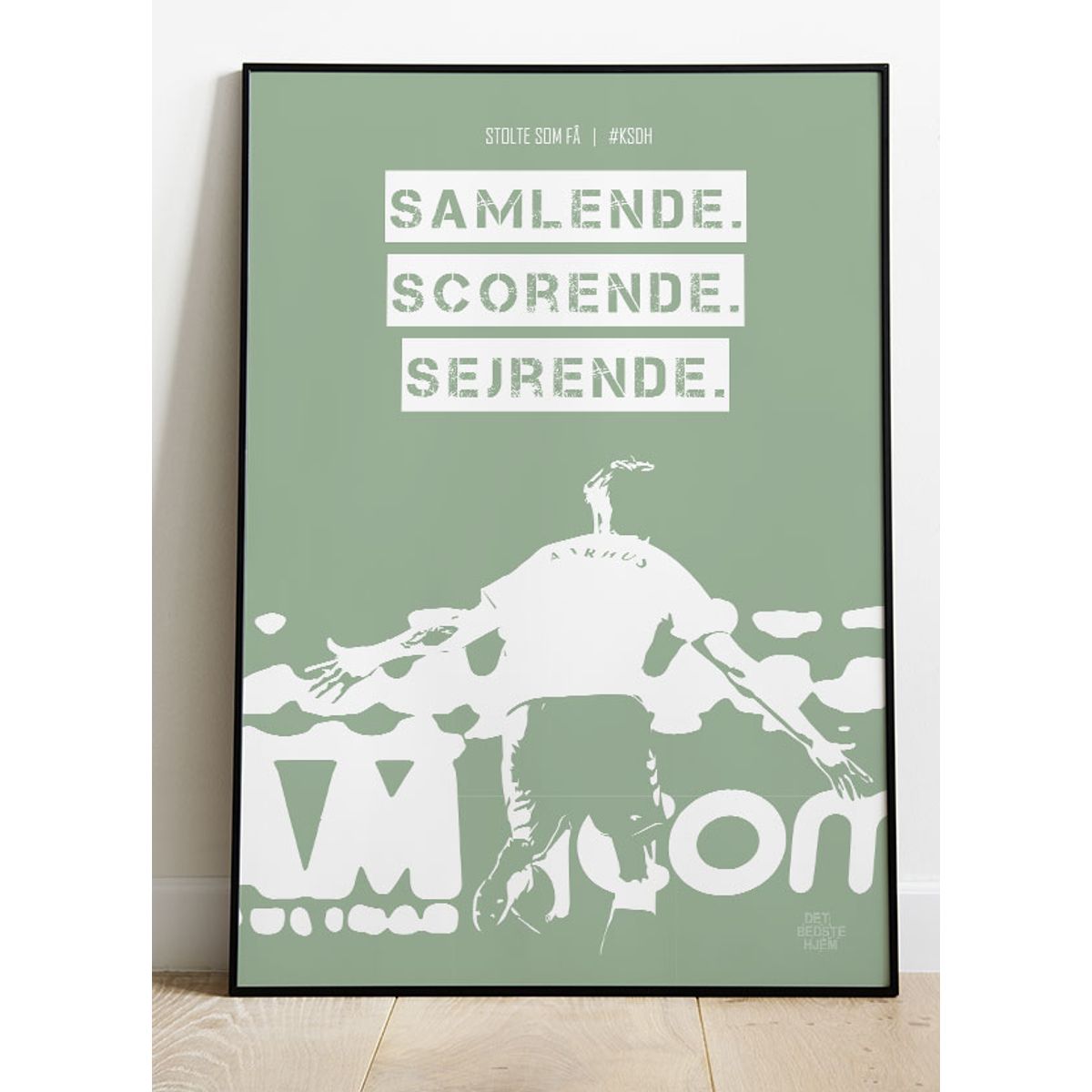 KSDH fodboldplakat - Samlende - grøn - 50 x 70 cm - Kr. 279,-