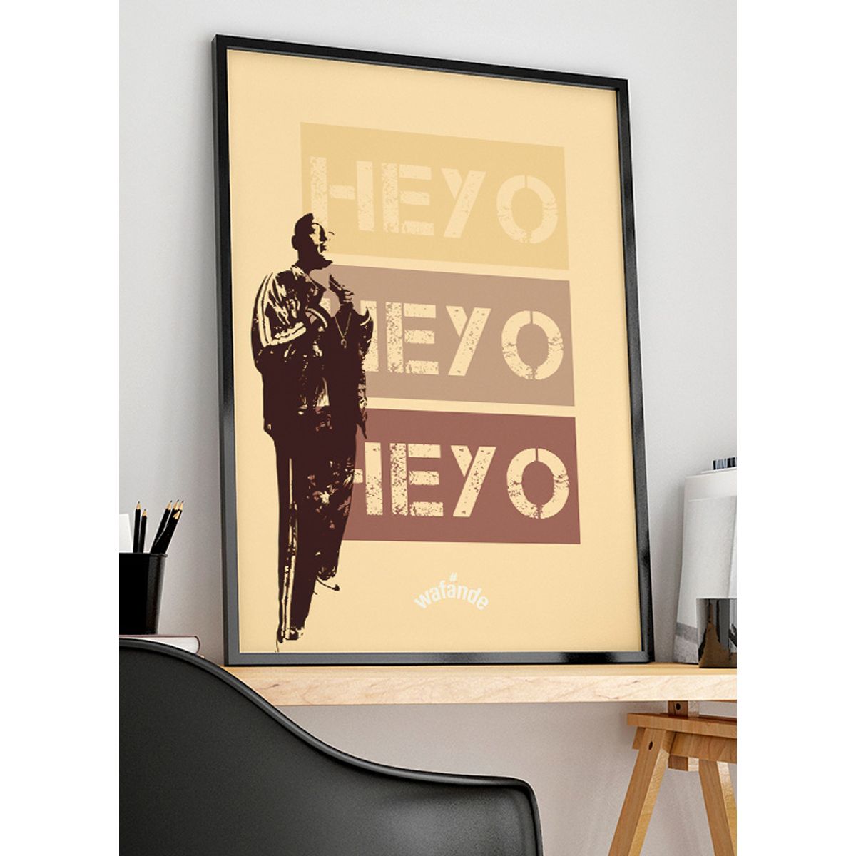 Wafande plakat - grafisk Heyo Heyo Heyo - 30 x 40 cm - Kr. 219,-