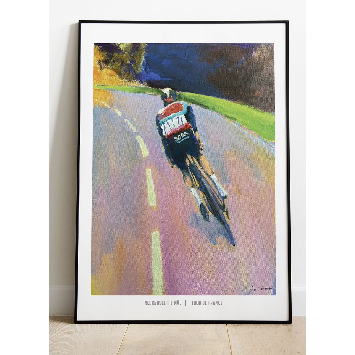 Tour de France-plakat Nedkørsel mod mål - 21 x 29,7 (A4) Kr. 199,-