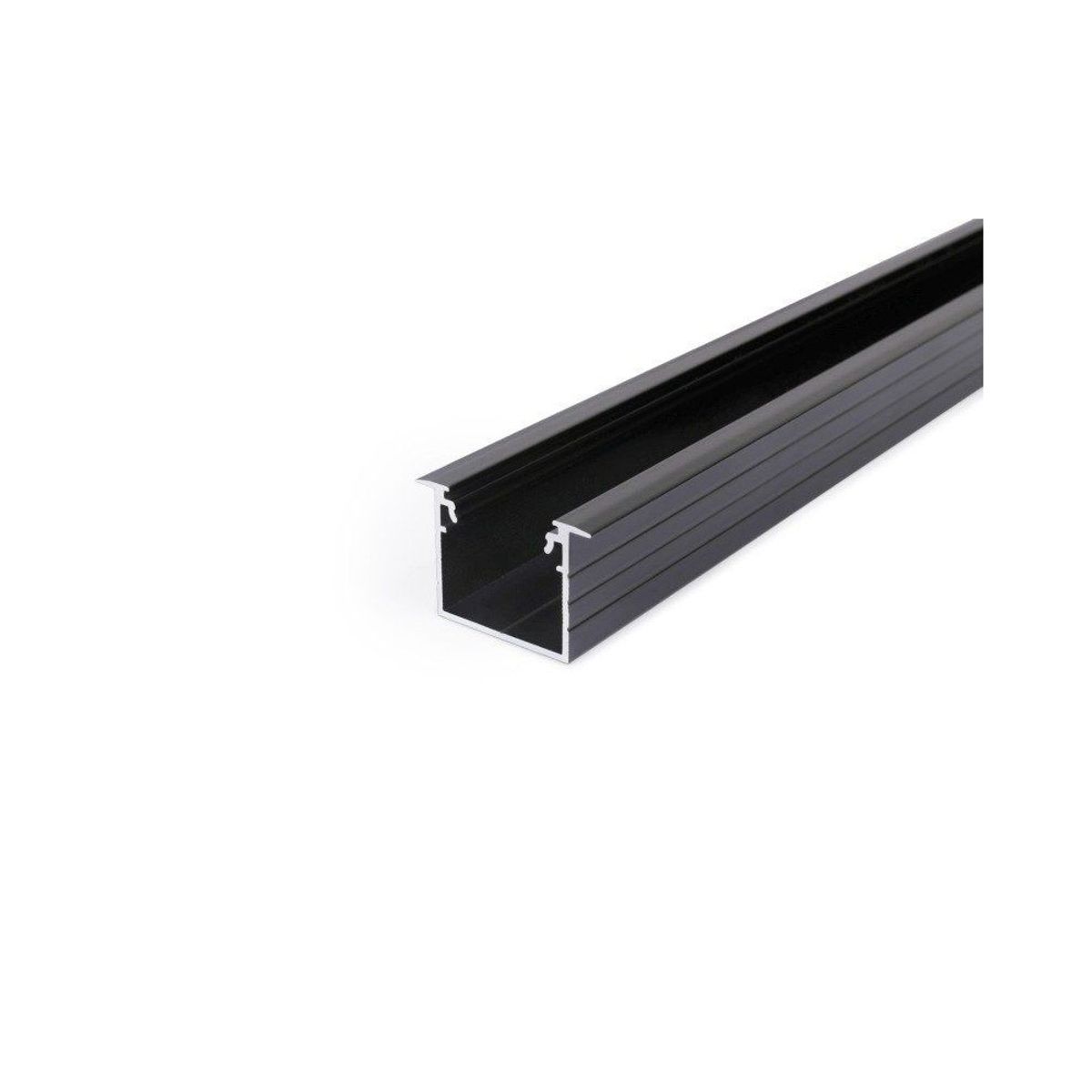 Indbygningsprofil i Sort Til LED Strip (LINEA-IN20) - 2 Meter