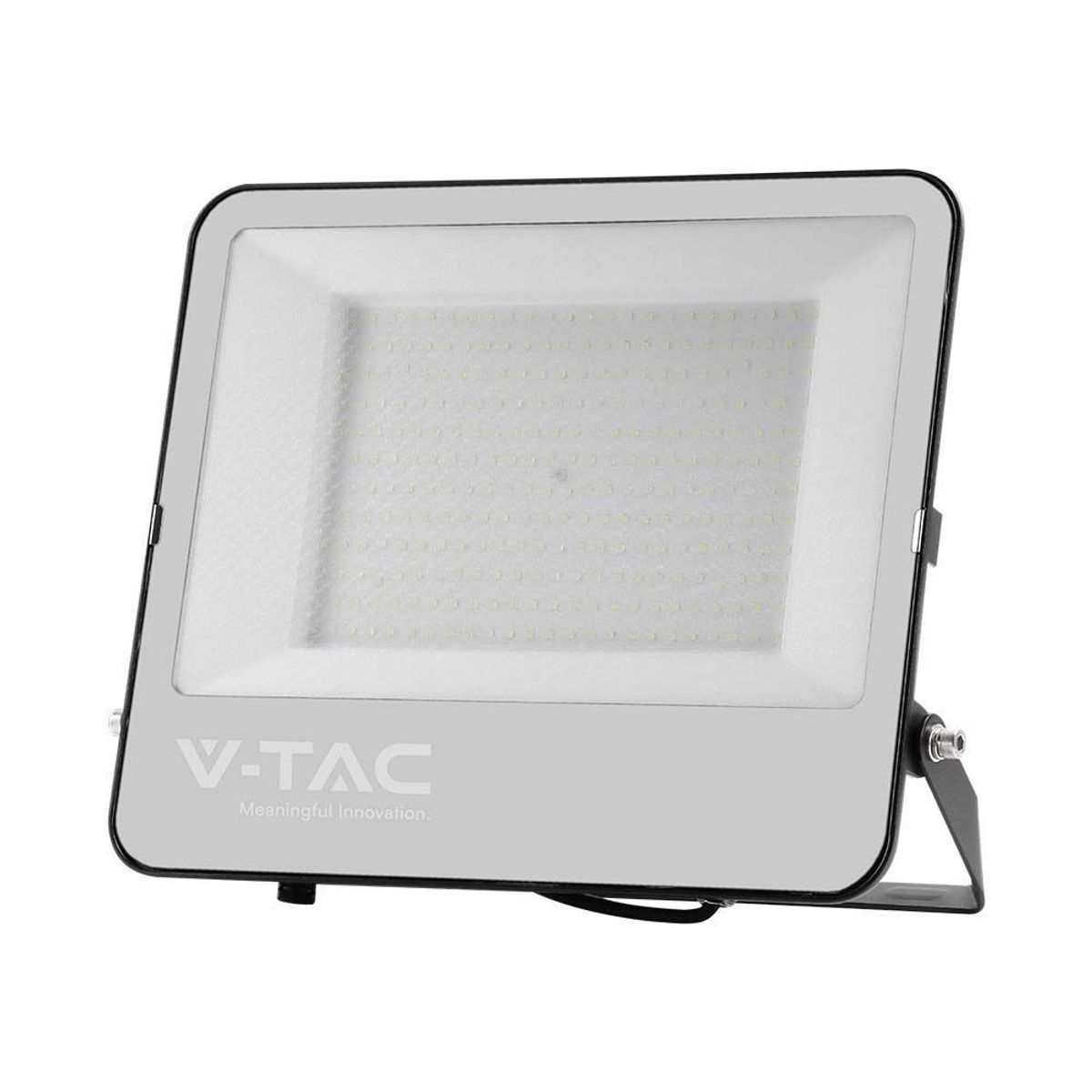 V-Tac 200W LED projektør - 185LM/W, arbejdslampe, udendørs - Dæmpbar : Ikke dæmpbar, Farve på hus : Sort, Kulør : Kold