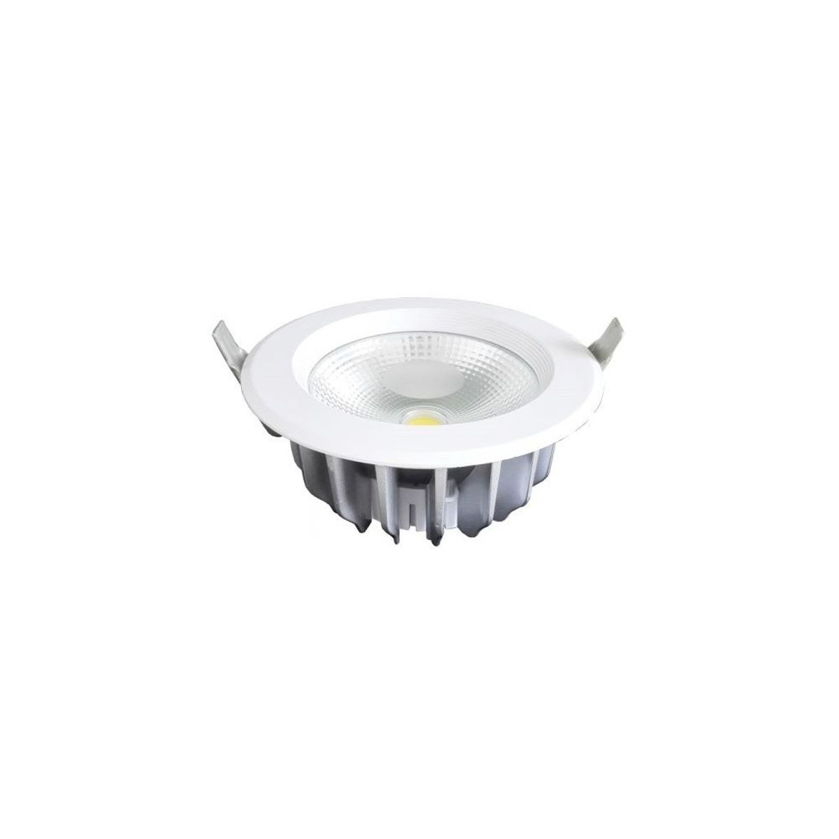 Outlet: V-Tac 10W LED indbygningsspot - Hul: Ø12 cm, Mål: Ø13.5 cm, 230V - Dæmpbar : Ikke dæmpbar, Kulør : Kold