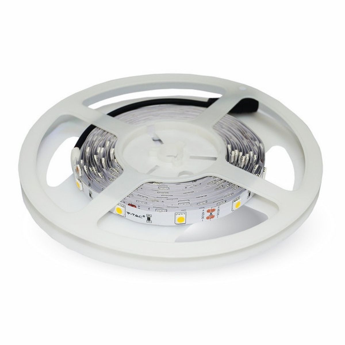 V-Tac 10,8W/m LED strip - 5m, IP20, 60 LED pr. meter - Kulør : Ekstra varm