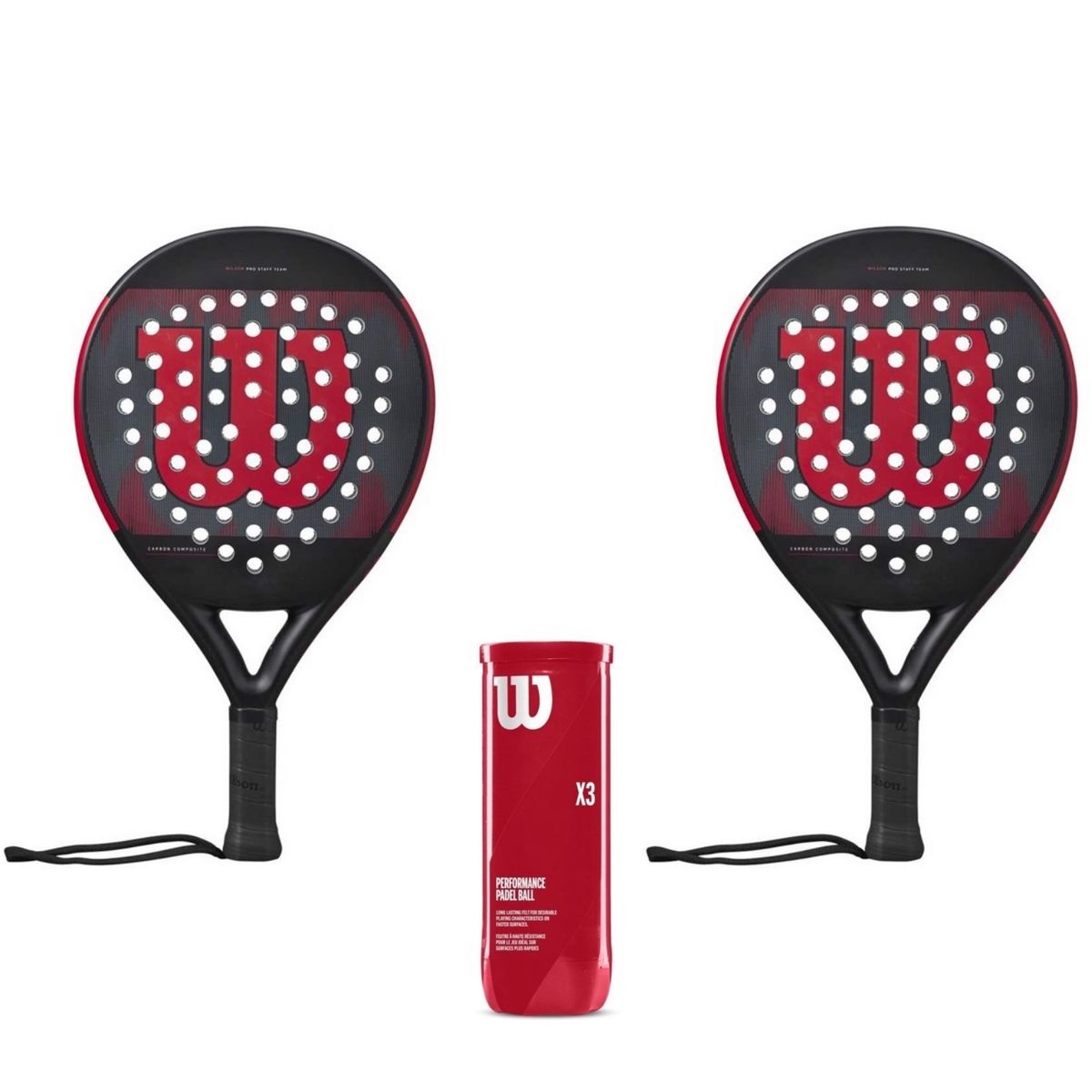 Wilson Pakketilbud (Wilson Pro Staff Team Padel Sort + Wilson Padel X3)