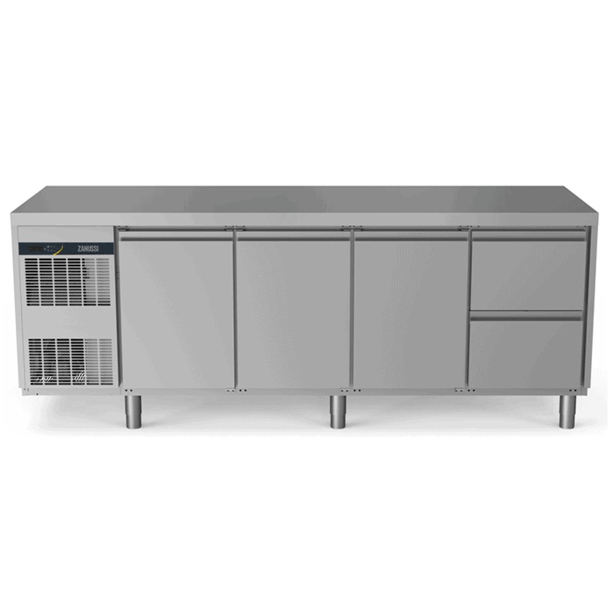 Zanussi kølebord 590L - 3 låger og 2x½ skuffer