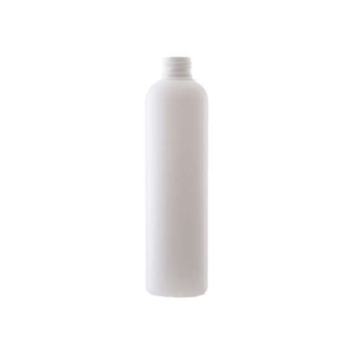 250 ml. mat hvid plastflaske - HDPE - 24/410