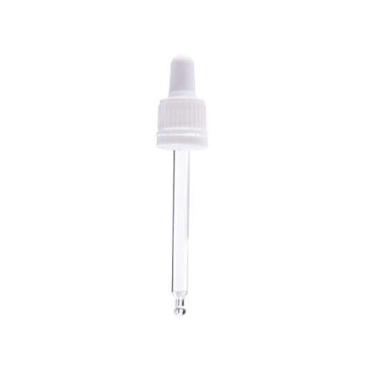 Hvidt låg med hvid pipette 89 mm. - 50 ml. - DIN 18