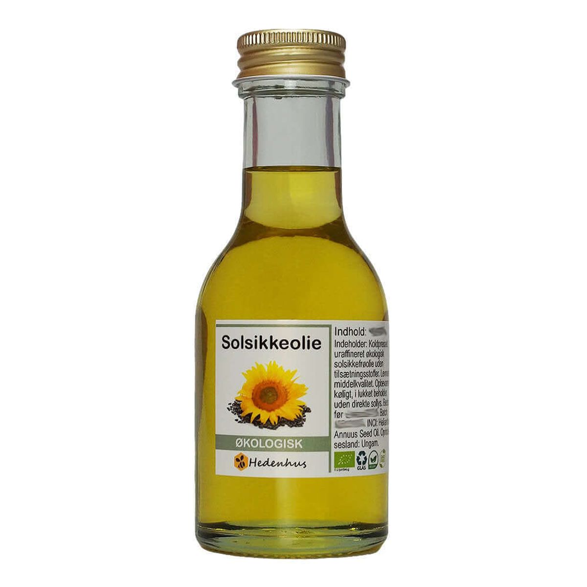 Solsikkeolie - Økologisk - Koldpresset - 100 ml