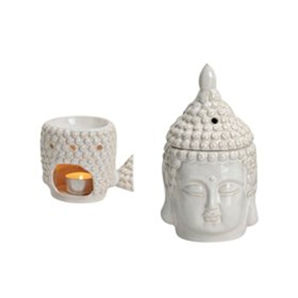 Fischer Pure Nature Duftlampe Buddha Hvid &bull; 1 stk.