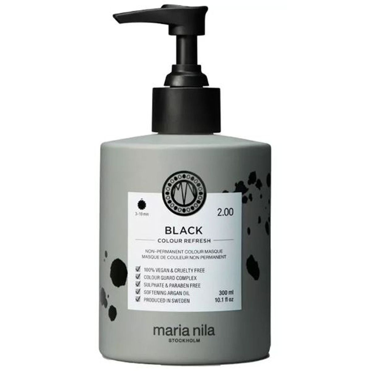 Maria nila stockholm black colour refresh non-permanent colour masque 2.00 300ml