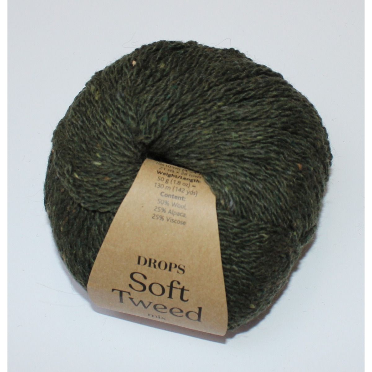 Drops Soft Tweed mix - Spinatgrøn farve 17 - 50g