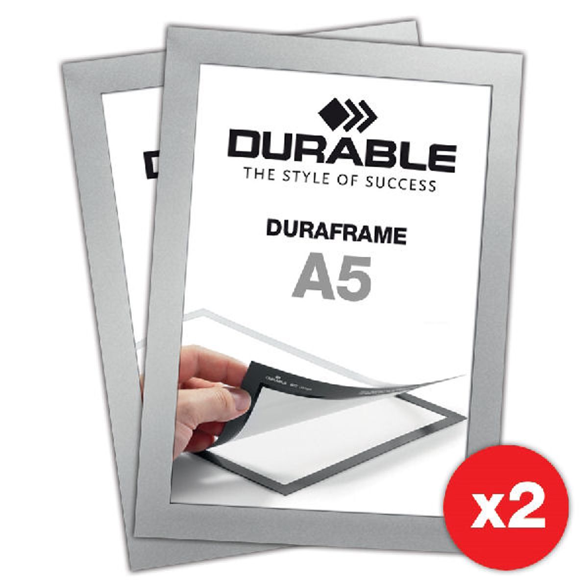 Durable duraframe A5 der selbstklebende info-rahmen 2 pack