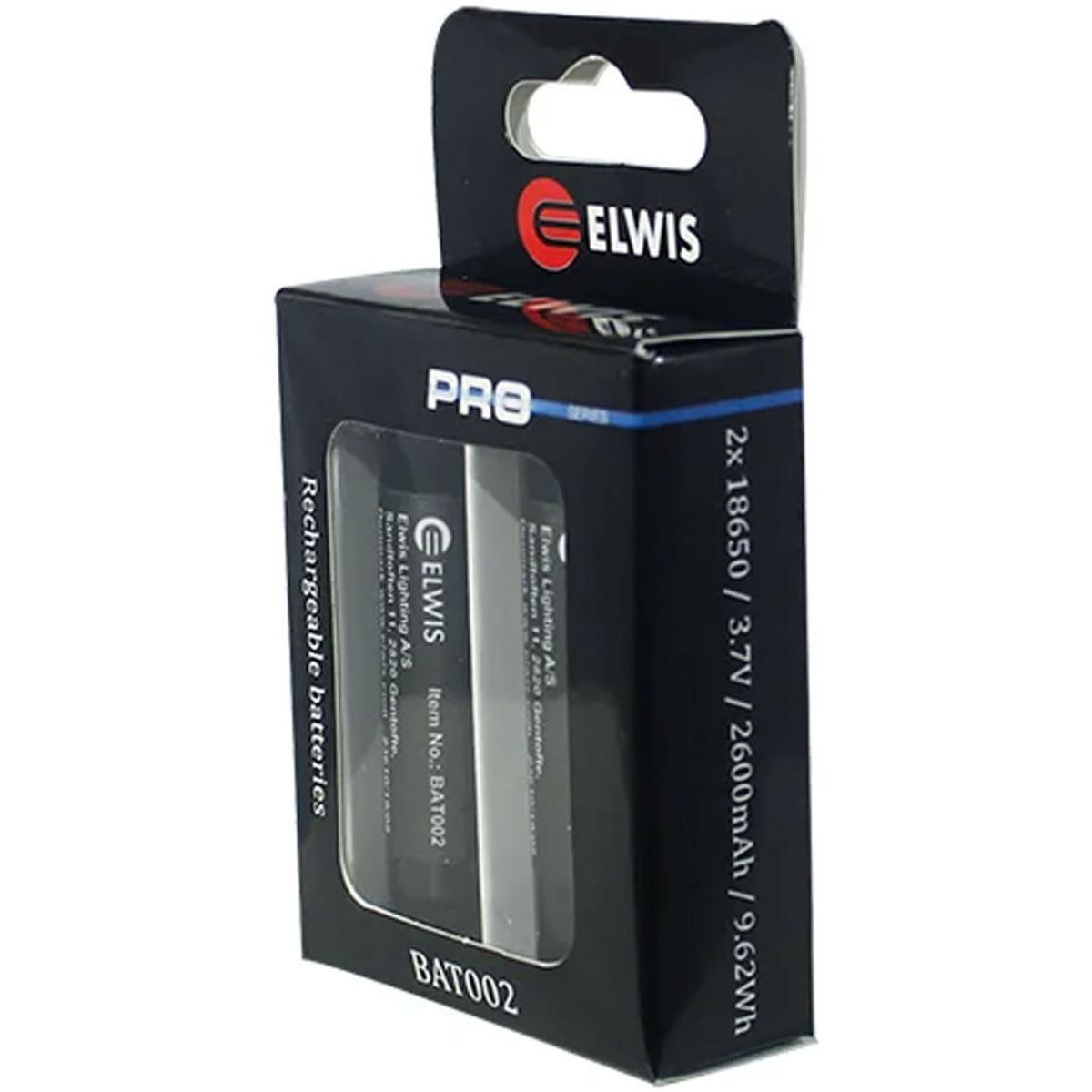 Elwis BAT002 rechargeable batteries 18650 3.7V 2600 mAh 9.62Wh 2 stk.