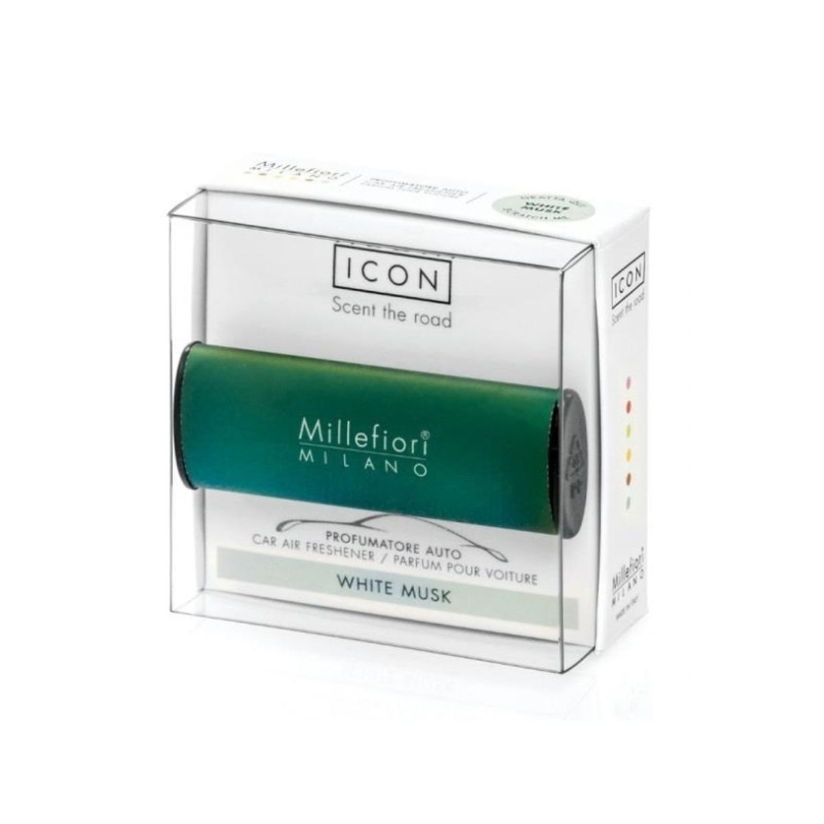 Millefiori Milano Bilduft Icon Classic White Musk 47 G Bilopfrisker