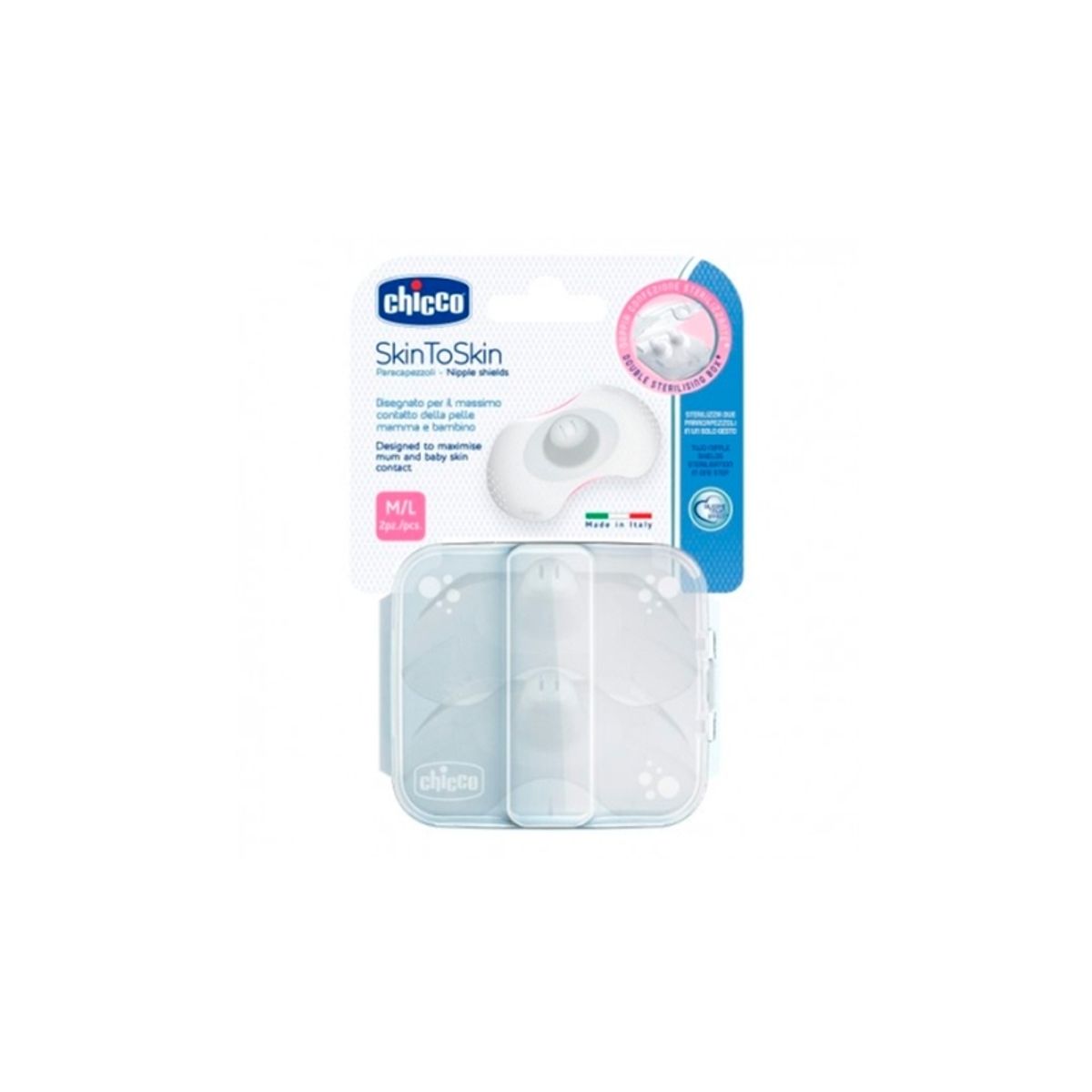 Chicco New Nipple Shields Silicone, M-L, 00009034000000