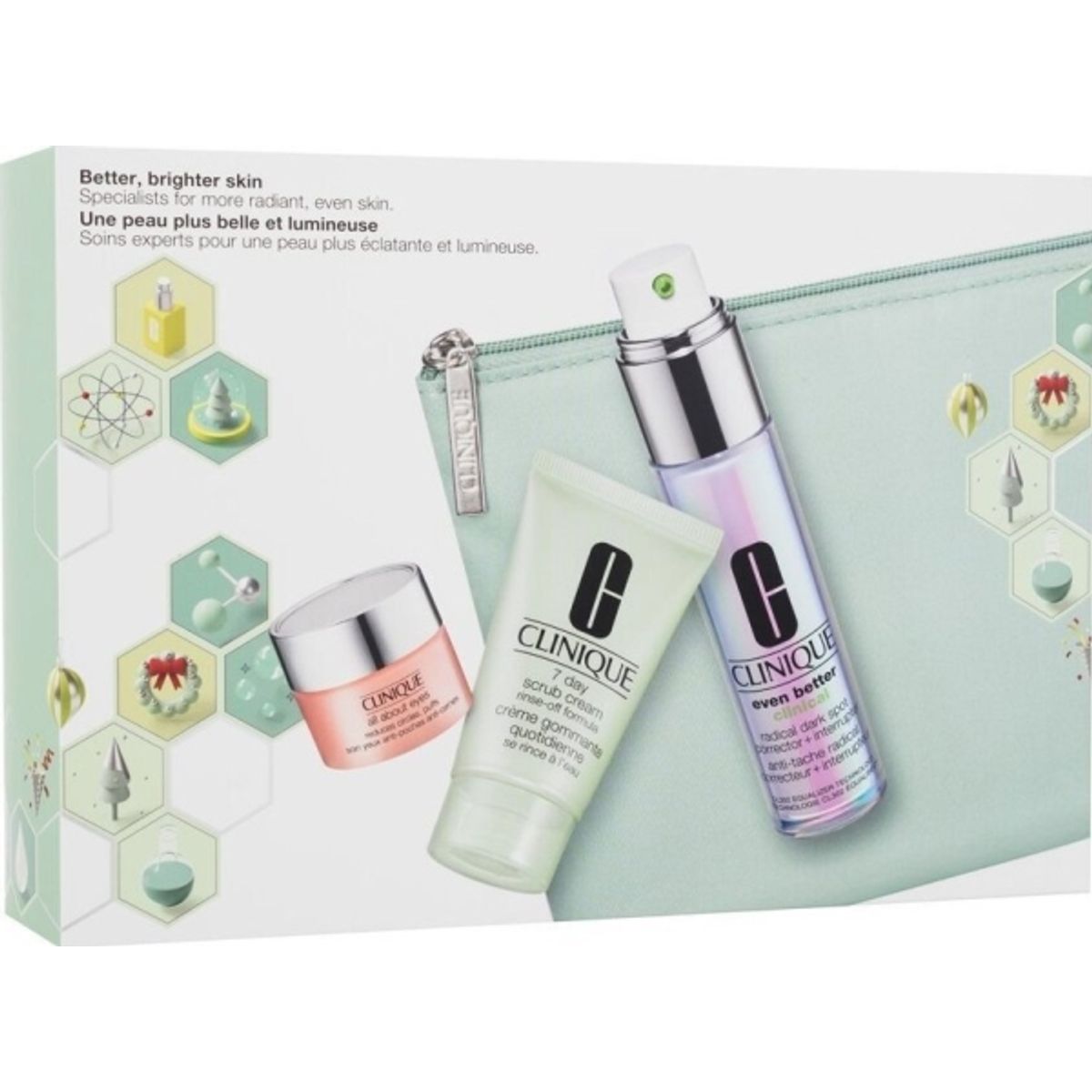 Clinique Clinique Set (Even Better Clinical Radical Dark Spot Corrector+Interrupter + 7Day Scrub 30Ml + All About Eyes 5Ml)