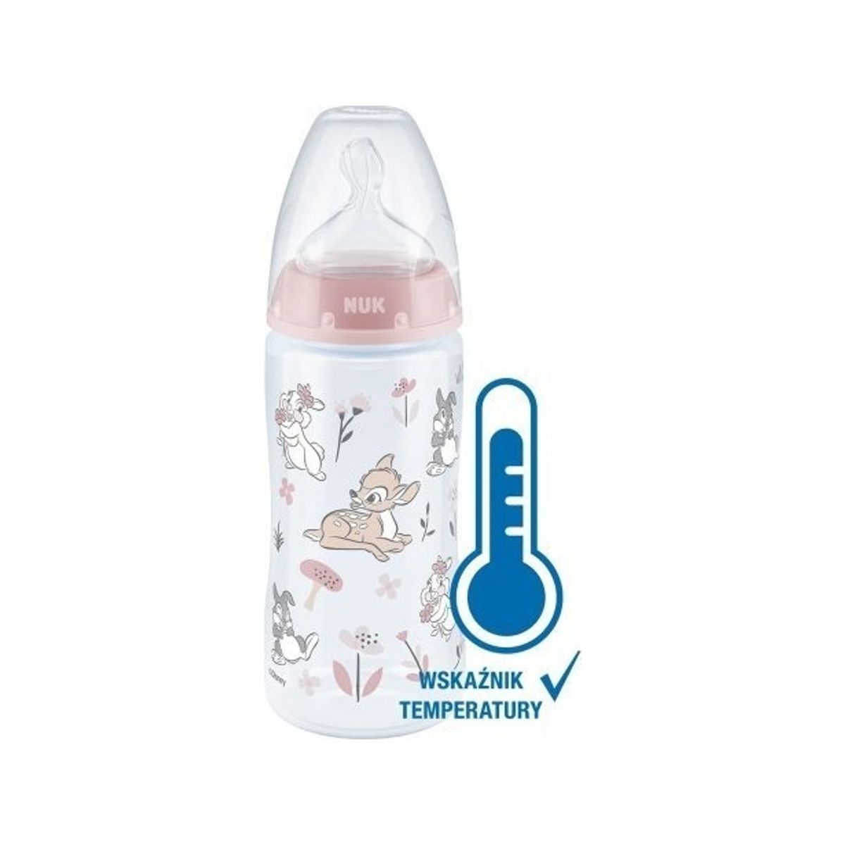 Nuk 418696 Flaske 300Ml Temperaturindikator Disney Bambi 526288, 741486