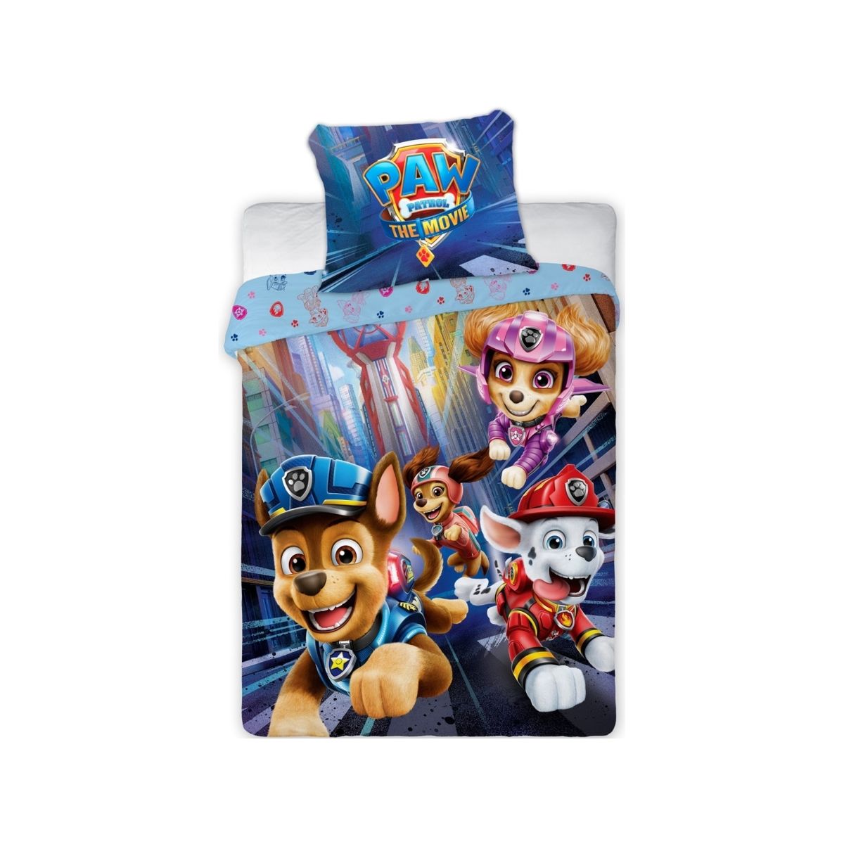 Paw Patrol The Movie Junior Sengetøj 100X135 Cm - 100 Procent Bomuld