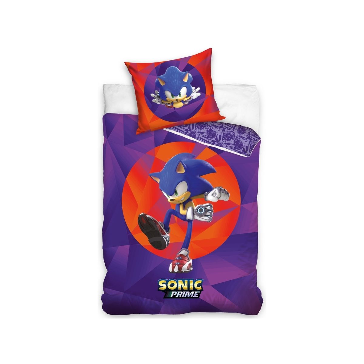 Sonic Prime Sengetøj 150 X 210 Cm - 100 Procent Bomuld