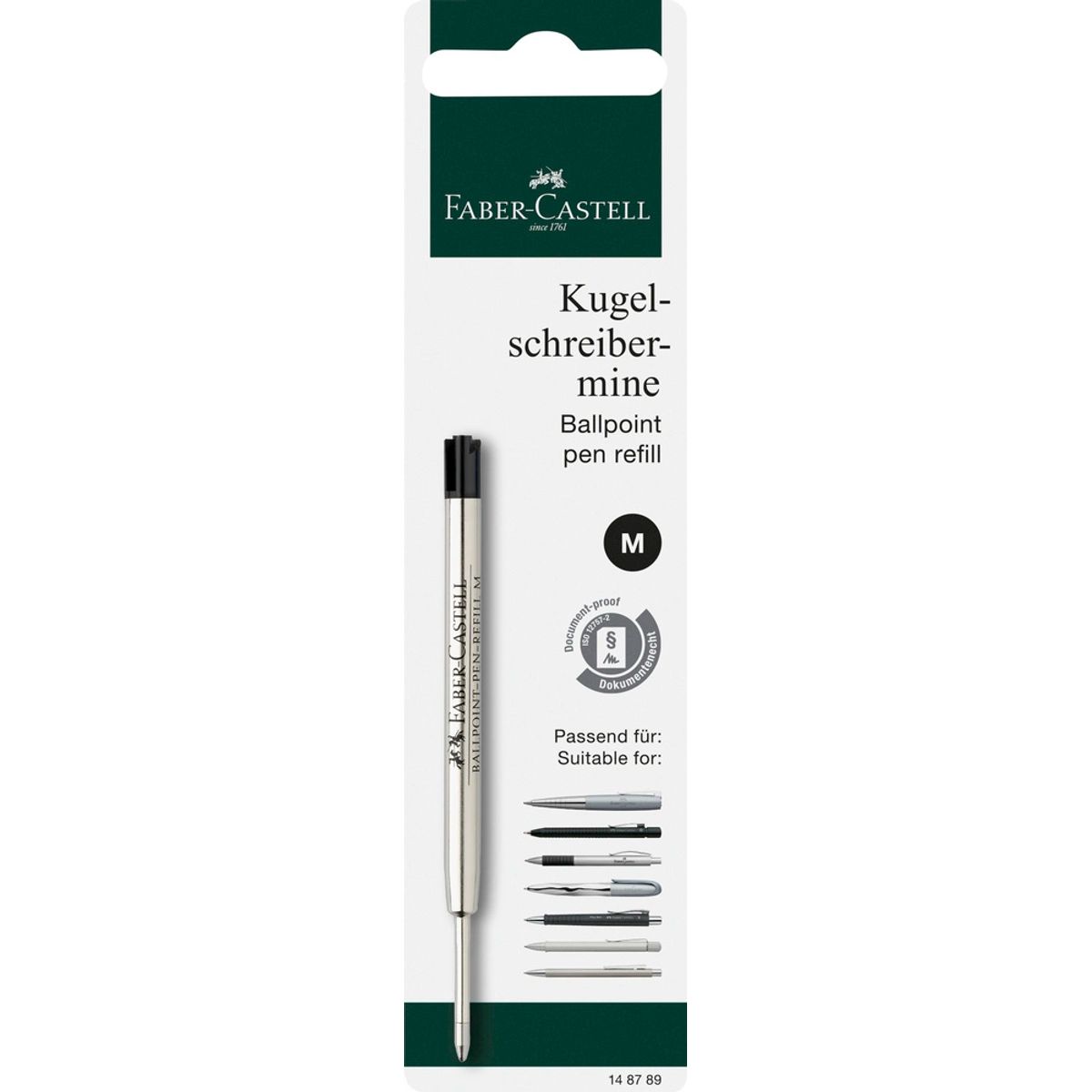 Refill Faber-Castell kuglepen m sort bk