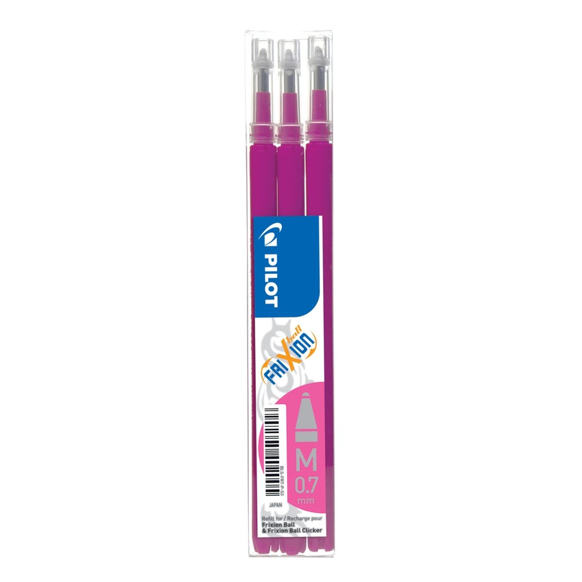 Refill Pilot frixion pink 0.7 mm pakke m/3 stk