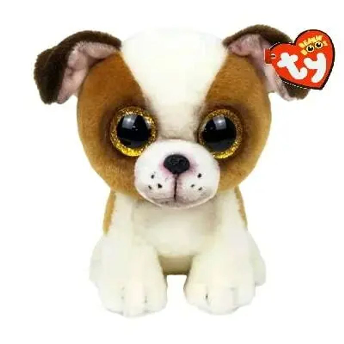 Ty Beanie Boos Hugo brun/hvid hund 15,5 cm