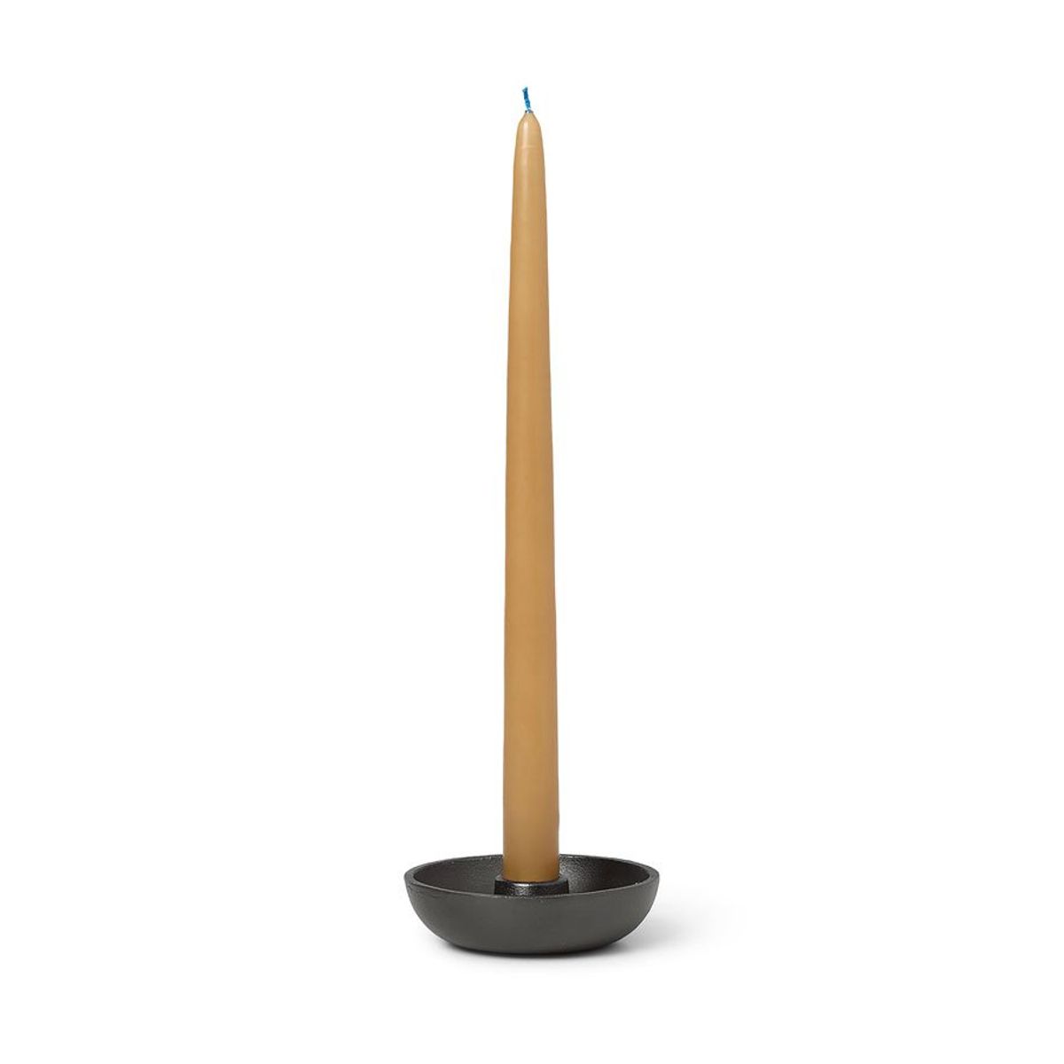 Bowl Candleholder Single, sort aluminium