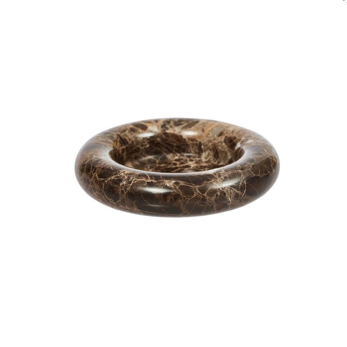 Savi Marble Candleholder Large, choko