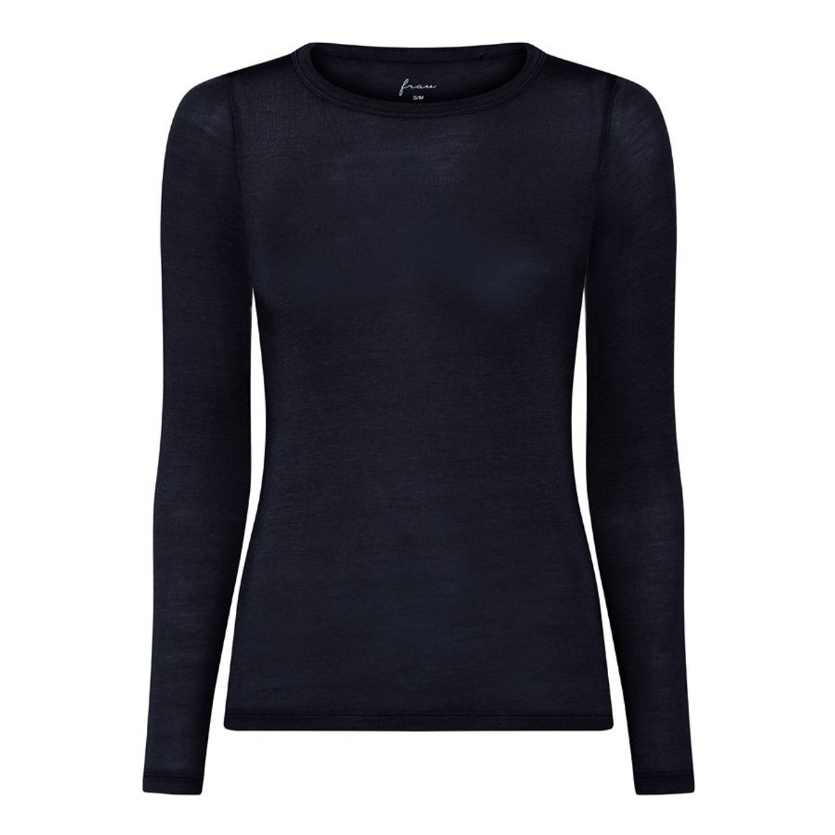 Lucca Cashmere Ls O-neck Top - Amparo Blue, S/M