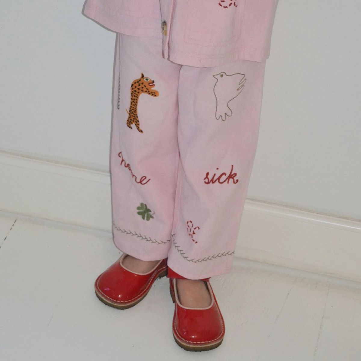 Oda Homesick Mini Organic Cotton Pant pink - 1-2 år