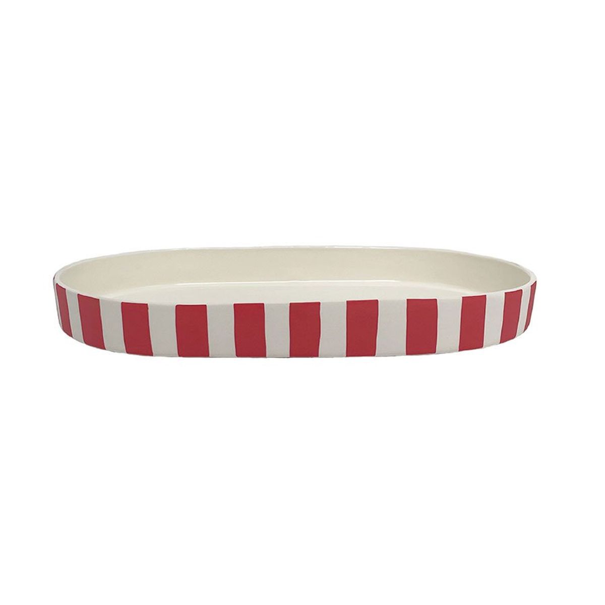 Toppu Oval Tray cherry red