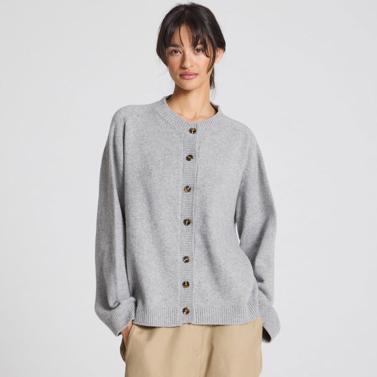 Felicia Cardigan grey melange - M