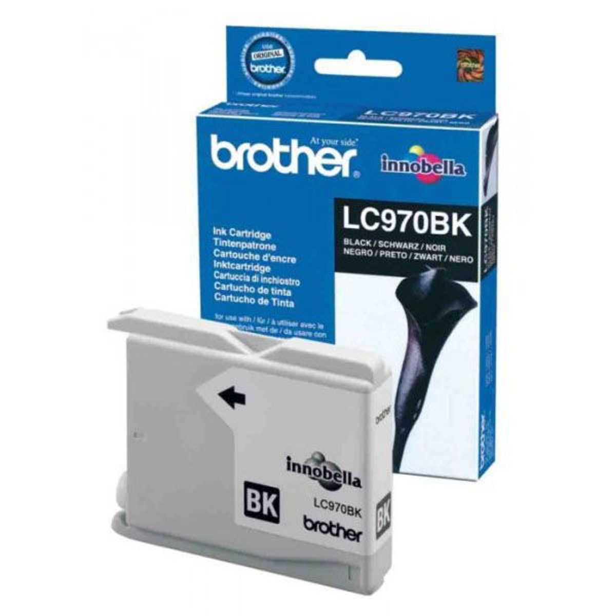 Brother LC970BK Sort Blækpatron, 350 sider