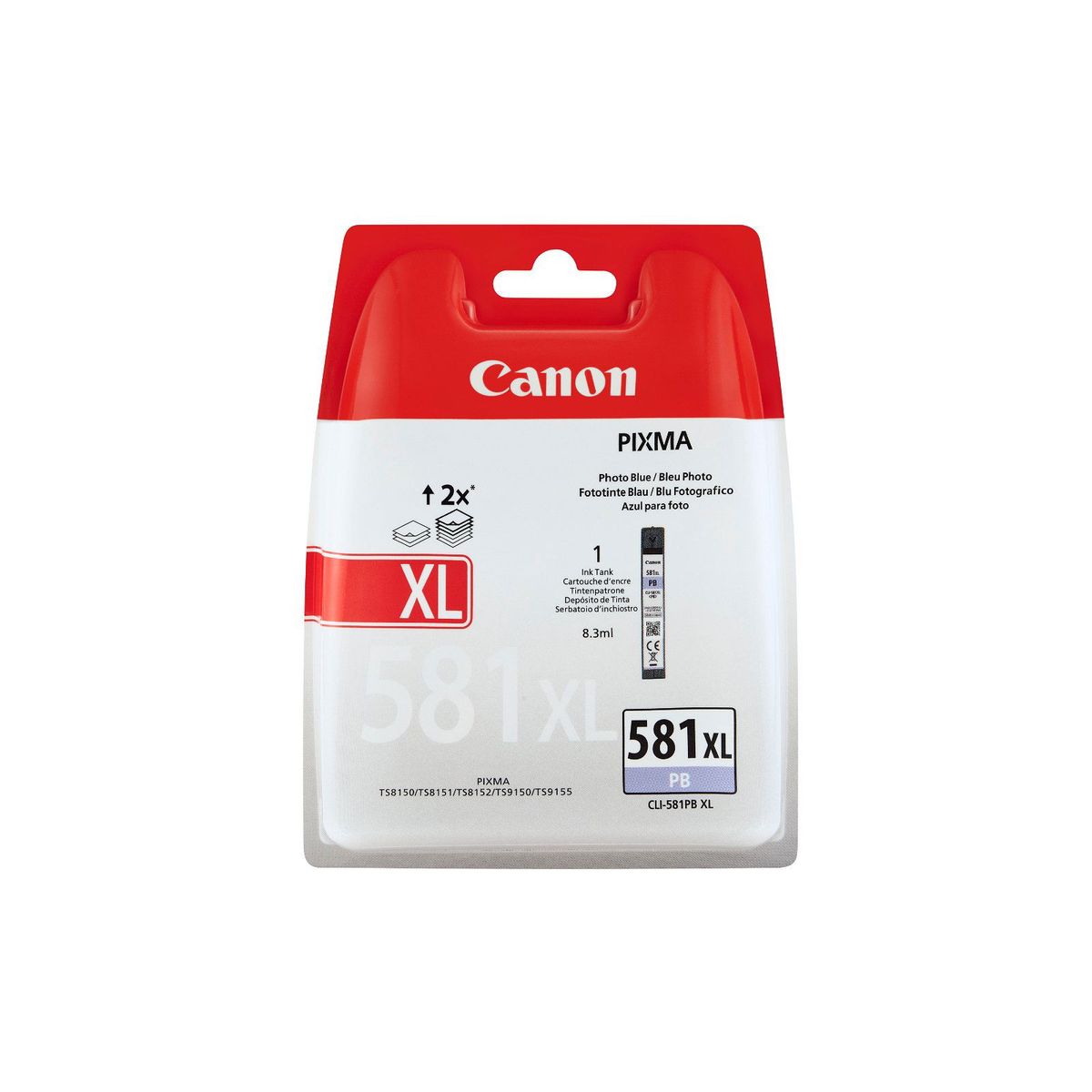 Canon CLI-581PBXL 2053C001 Foto Blå Blækpatron, 501 sider